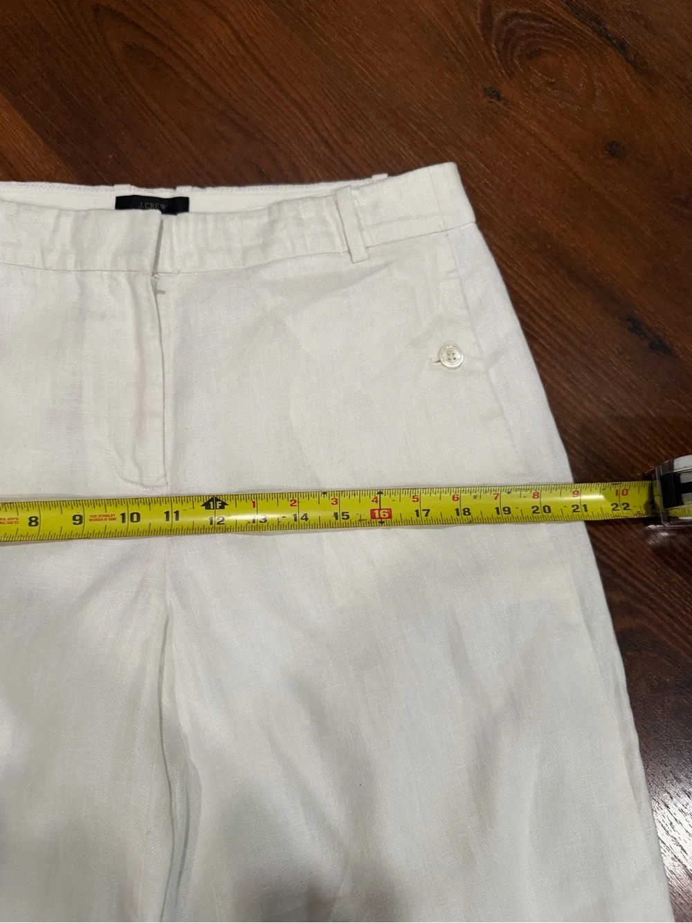 J.Crew Women’s Size 6 White Wide-Leg Dress Pants Trousers 100% linen